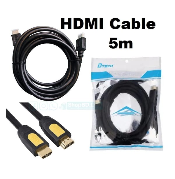 Hi Speed HDMI Cable Hi Speed - 5M - Black