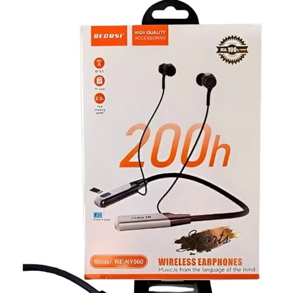 Regrsi  RE-NY060 Wireless Neckband Bluetooth Long Battery 200h