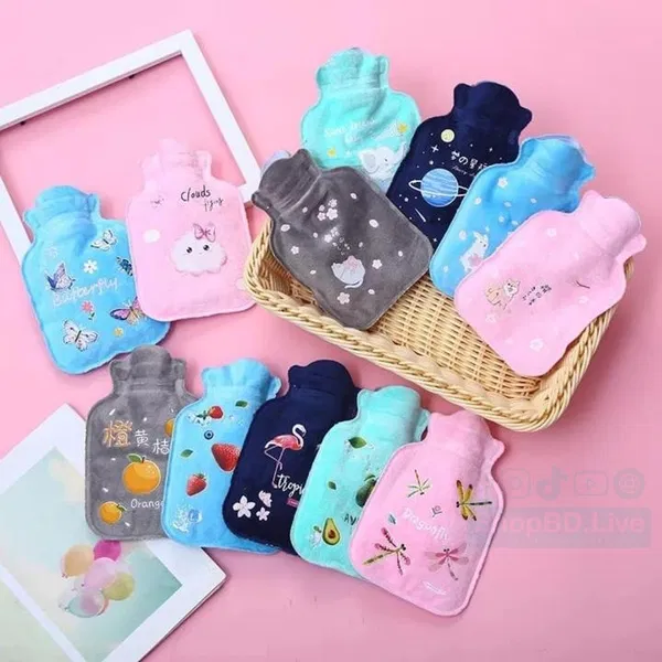 Baby Mini Hot Water Bag Velvet Soft Portable Heating Bag (Multicolor) | Price in BD