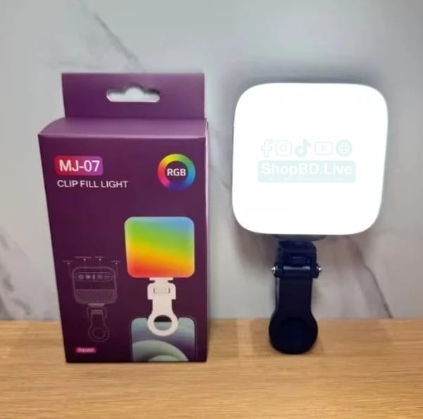 MJ-07 Mini Rechargeable RGB LED Video Light for Camera & Mobile | Price in BD