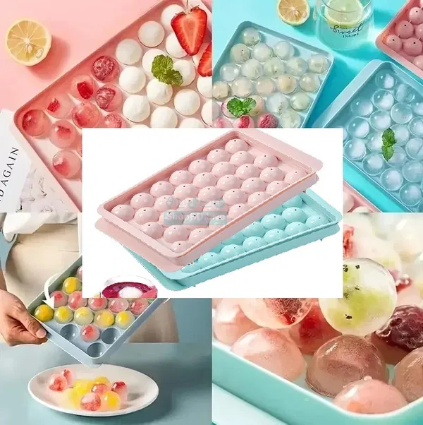Ice Ball Tray with Lid 33 Grid Round Ice Cube Maker Cute Ice Mold | Price in BD