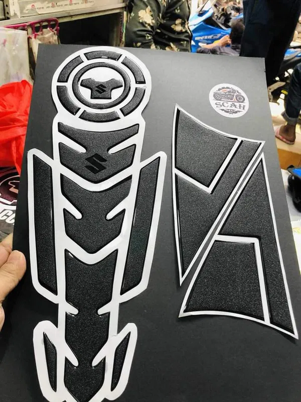 Premium Full Tanky Pad Set Sticker For Gixxer Monoton
