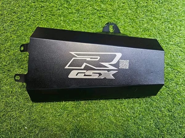 Premium Heavy Black Silencer Cover For GSXR Bike