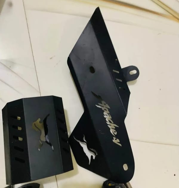 Premium Black Silencer Cover For Apache RTR 4V