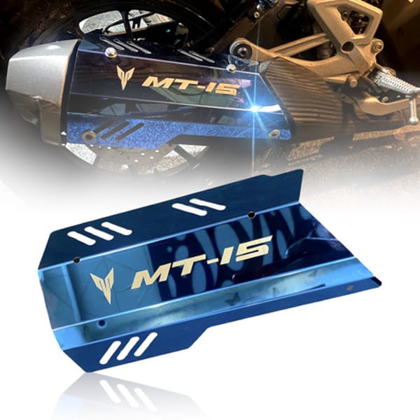 Premium CNC Silencer Cover (Blue) For Yamaha MT-15