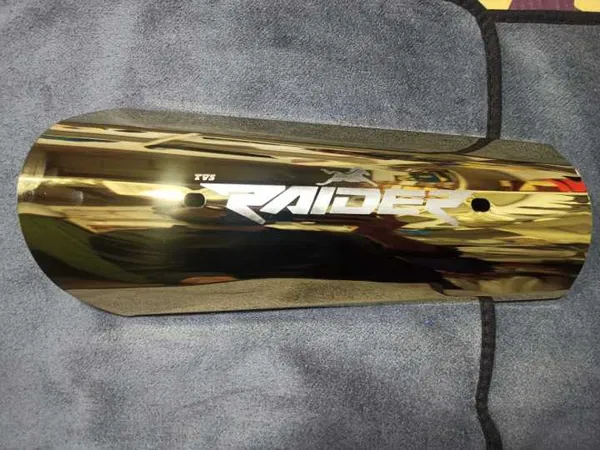 Premium Golden Silencer Cover For Tvs Rider 125