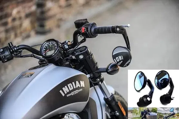 Premium Handle Bar Looking Glass Round Shape