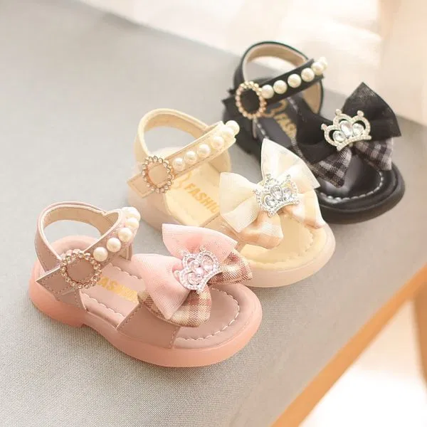 Kids Girls Anti Slip Soft Toddler Princess Crown Sandals (6 months - 3 years)