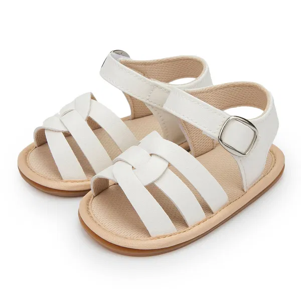 Baby Summer Crossed Sandals – Soft Sole Anti-Slip Toddler Shoes (0-18 Months)