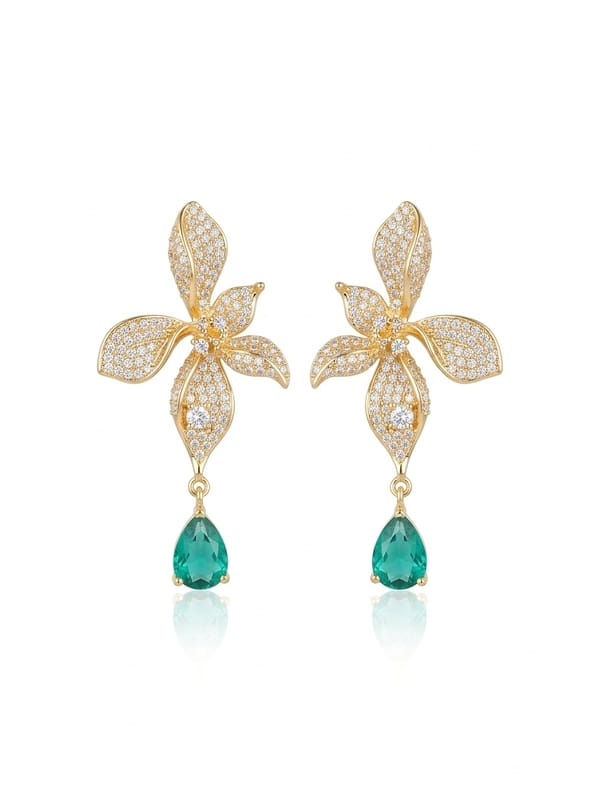 European and American Cross-border Silver Needle Zircon Tassel Earrings Light Luxury High-end Atmospheric Earrings Fashion Niche Earrings Wholesale Women.