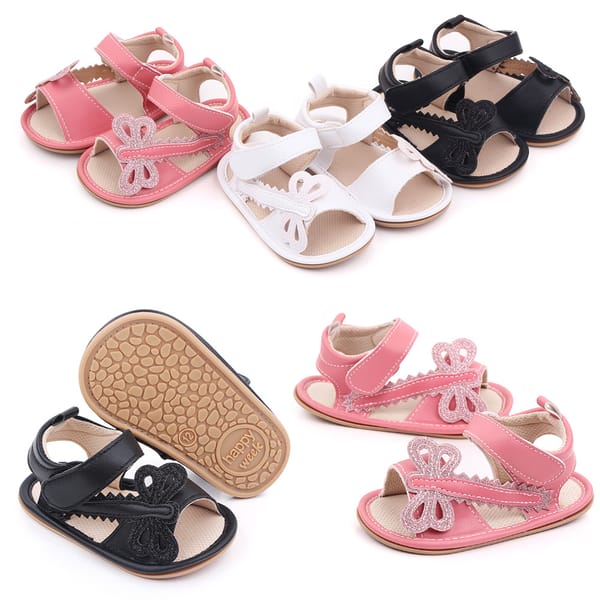 Baby Girls Grasshopper Sandals – Soft Anti-Slip Summer Sandals for Infants (6-18 Months)