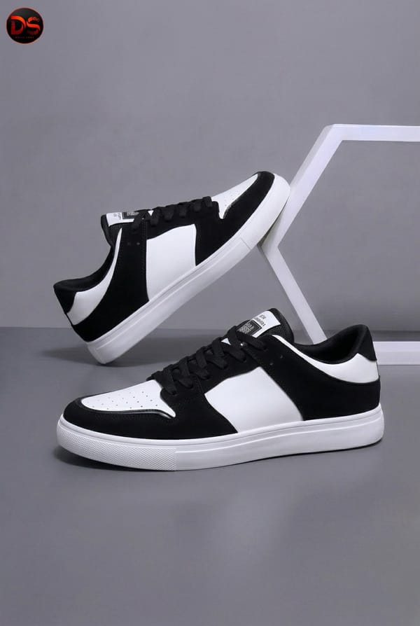 Premium White and Black Sneakers