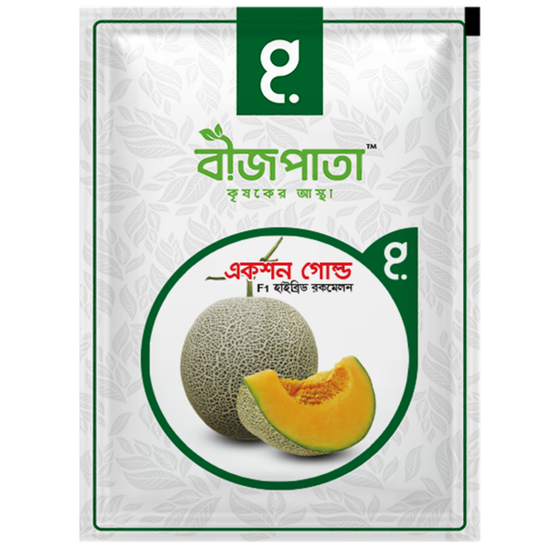 একশন গোল্ড এফ১ হাইব্রিড রকমেলন বীজ। Action Gold F1 Hybrid Rockmelon Seeds