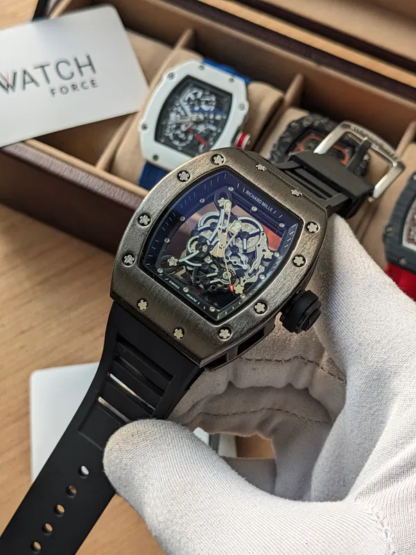RM Black Dial Quartz Watch
