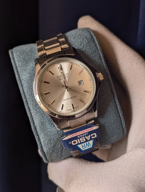 Casio Enticer Silver White Face