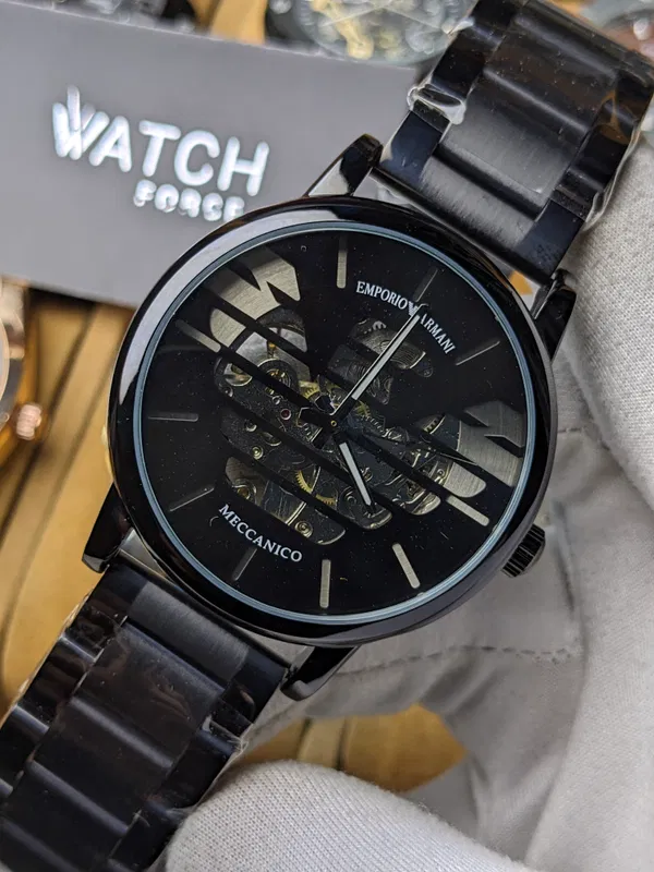 Emporia Armani Black Mechanical Watch