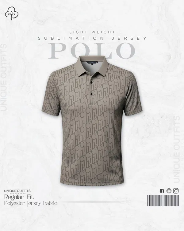 PL03 China P.P Sublimation Premium Polo T-Shirt