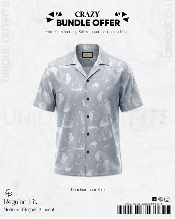 PSH1 Men's Premium China Printed Casual Shirt