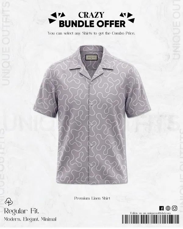 PSH8 Men's Premium China  Printed Casual Shirt