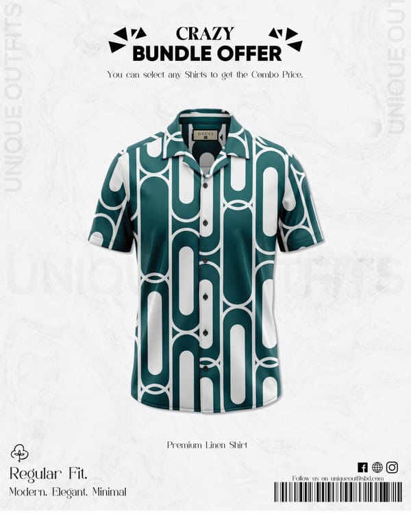 PSH9 Men's Premium China Printed Casual Shirt
