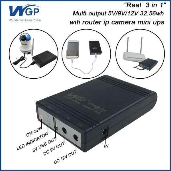 WGP Mini ups 10400 mah 5V 9V 12V  Power Supply Price in Bangladesh