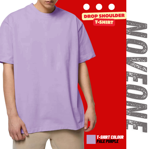 Pale Purple - Drop Shoulder T-shirt for Men
