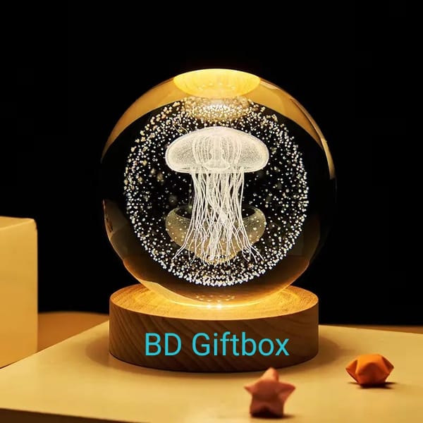 3D Crystal Ball – Jellyfish