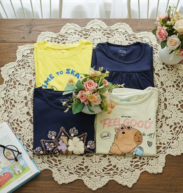 Girls T-shirt (৪ পিচ কম্বো) Code: MS-23