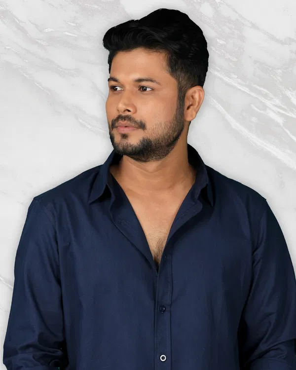 Men's Classic Navy Blue Shirt