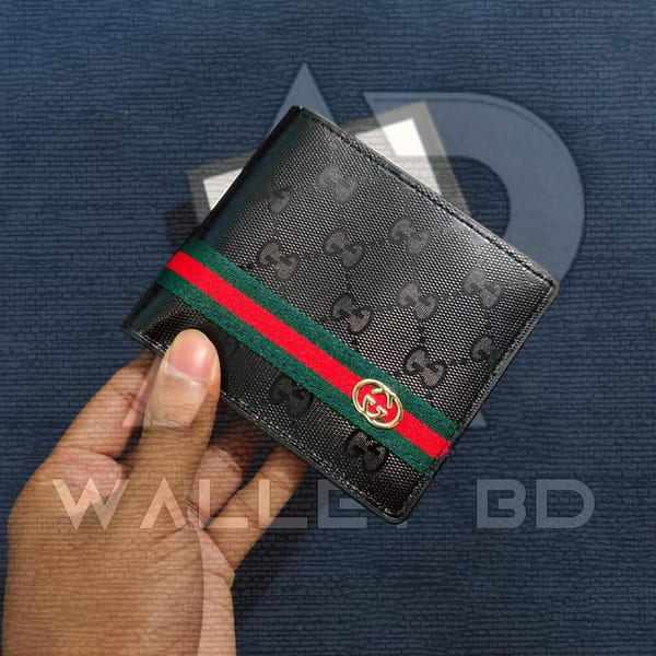 Black Glossy Gucci Short Wallet