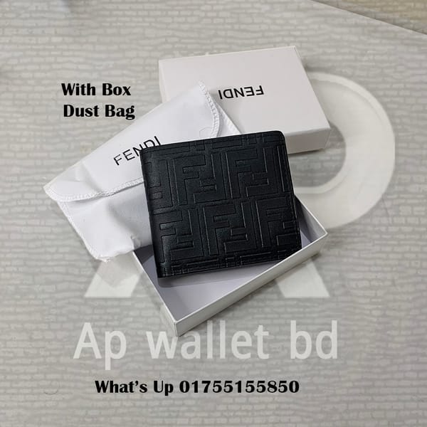 Fendi Embossed Premium Sort Wallet With Box & Dust Bag