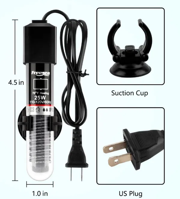 Mini water heater for small tank (25 watt)
