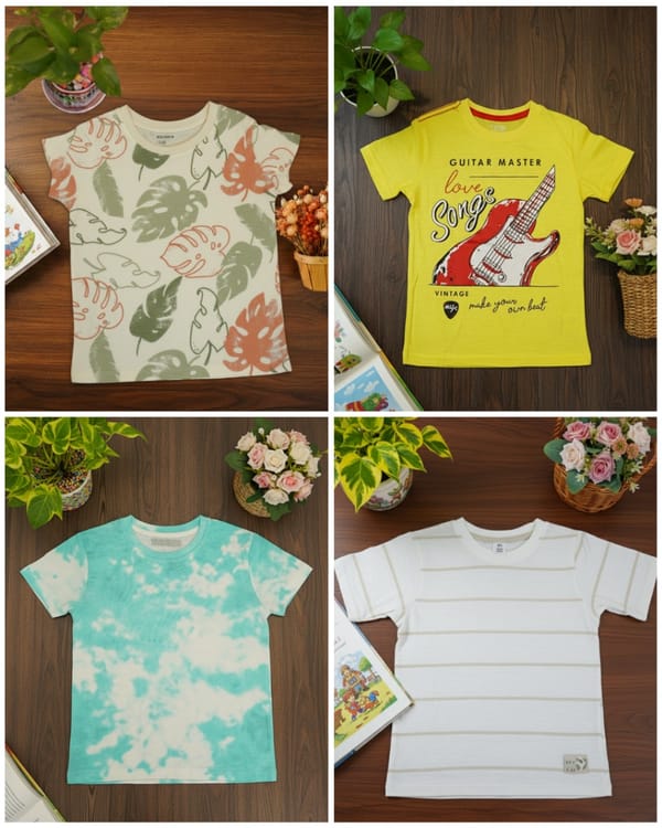 Boys T-shirt (৪ পিচ কম্বো) Code: MS-05