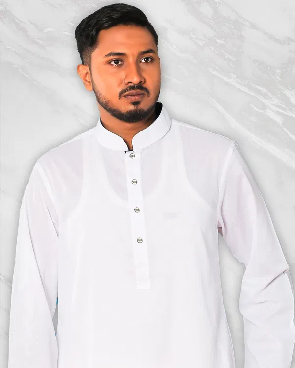 Ajwah Elite White Panjabi