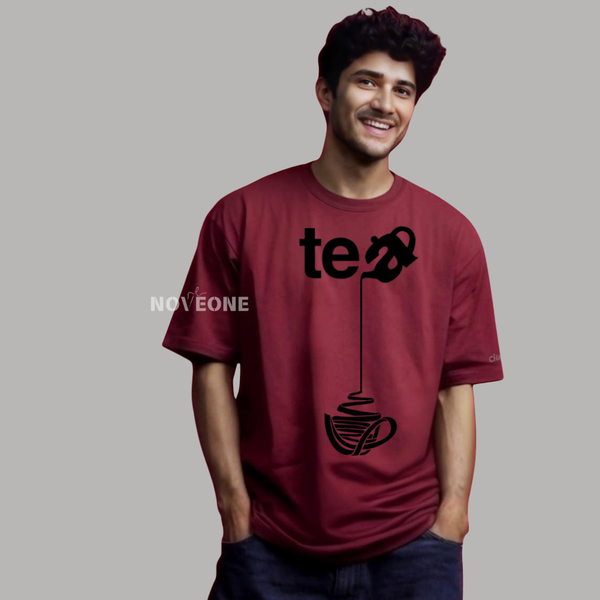 NoveOne N25013– Premium Oversized T-Shirt (Color: Maroon)