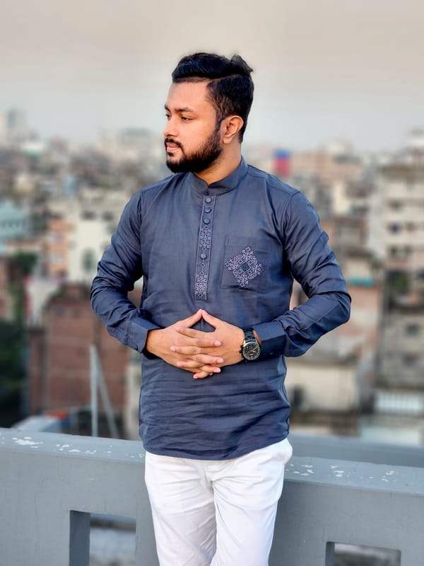 Elite pocket embroidered katua(surma color)