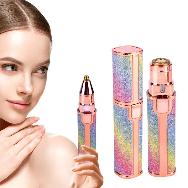 2 in 1 Electric Women's Facial Lip Eyebrow Trimmer Painless Hair Epilator USB Facial Hair Razor Hair Trimmer
