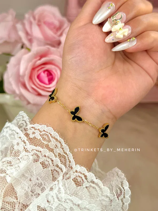 Black butterfly bracelet