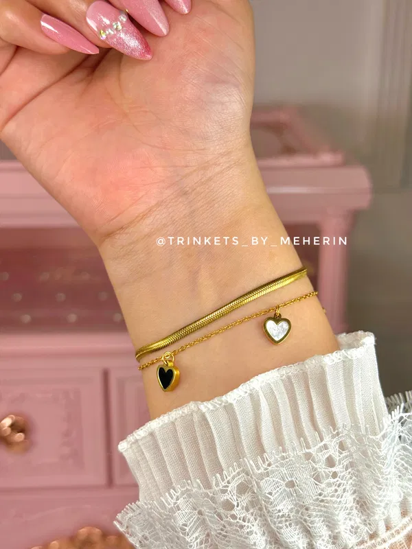 Double layer love bracelet