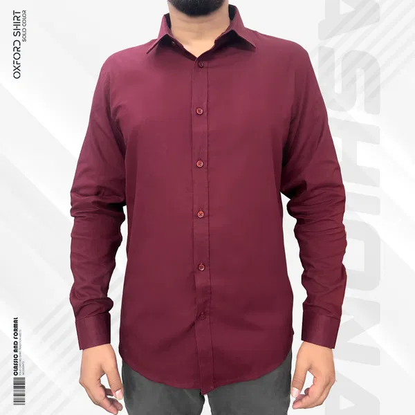 Signature Solid Wine Oxford Shirt