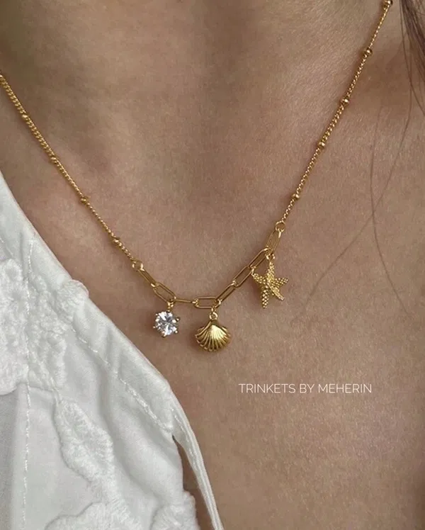 Beach shell neckpiece