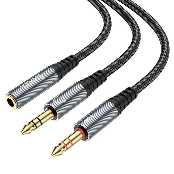 HOCO UPA21 3.5mm Female To 2*3.5mm Male Audio Cable Adapter