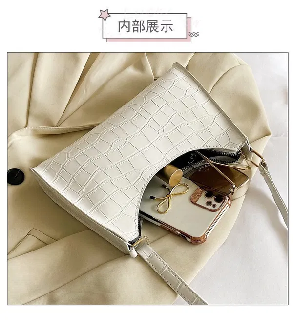 Crocodile shoulder bag