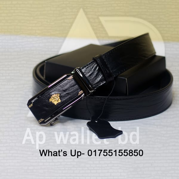 Versace Brand Original Leather Gear Belt