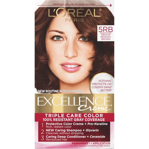 L'Oreal Excellence Triple Protection Color - Medium Reddish Brown 5RB
