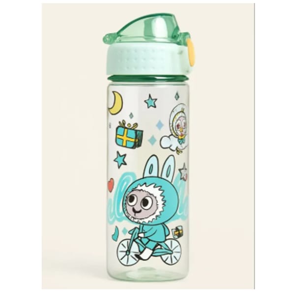 Cute Cartoon Printed Kids Water Bottle – Leakproof Flip Top – BPA-Free – 500ml