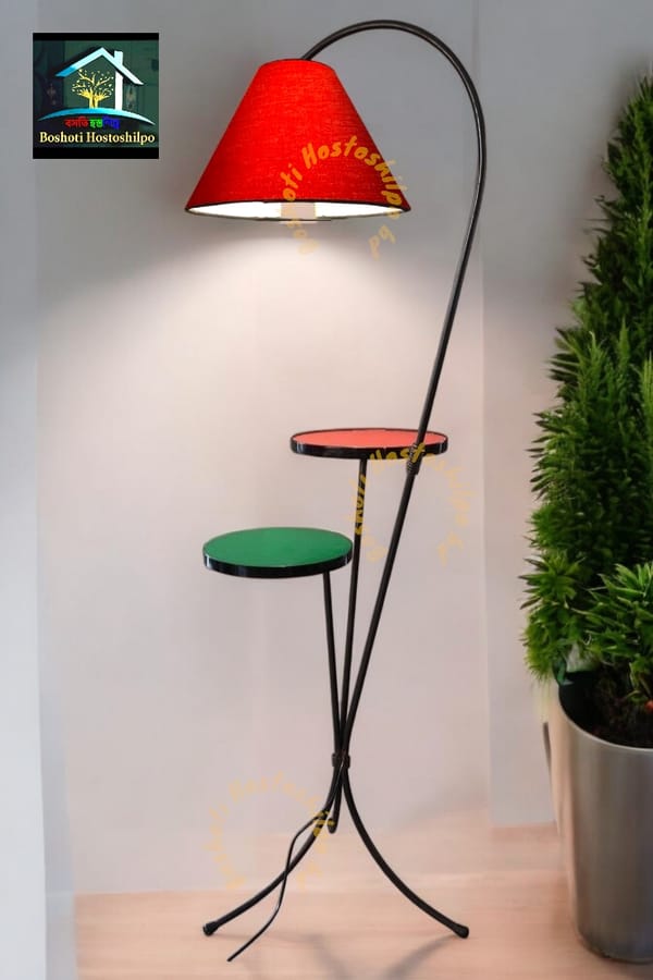 Iron corner stand lamp