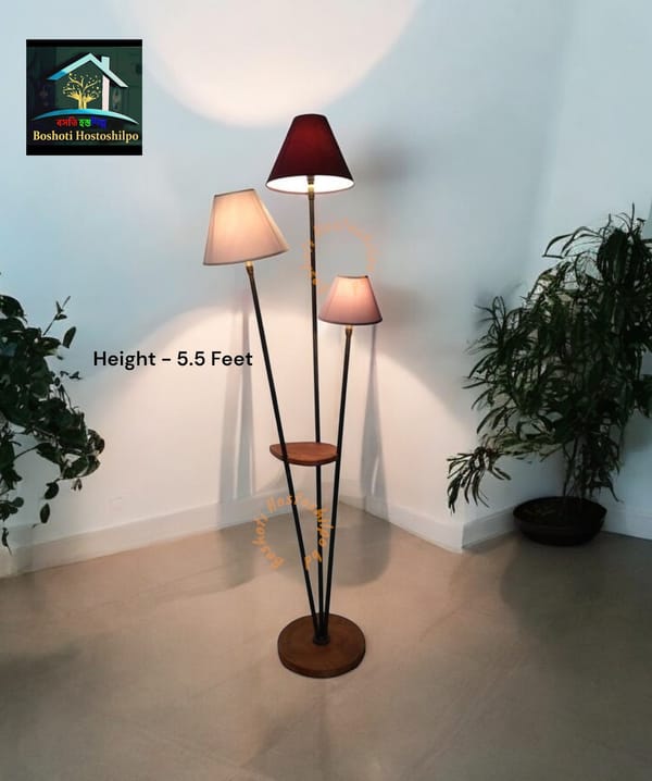Iron Corner stand lamp.
