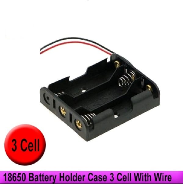 18650 Battery Holder, 3-Slot 3.7V 18650 Battery Storage Box Case
