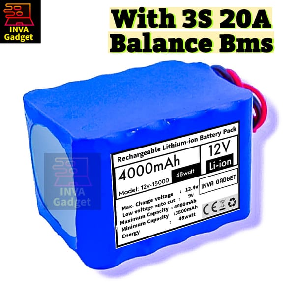 4,000mAh-12V Lithium-Ion Battery Pack